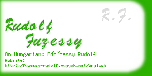 rudolf fuzessy business card